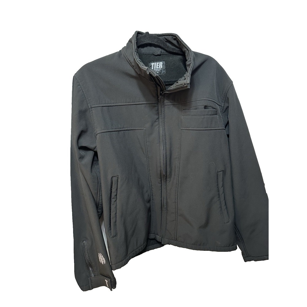 TIER NYC "Art Never Dies" Men's Softshell Tactical Utility Jacket - Black Size M